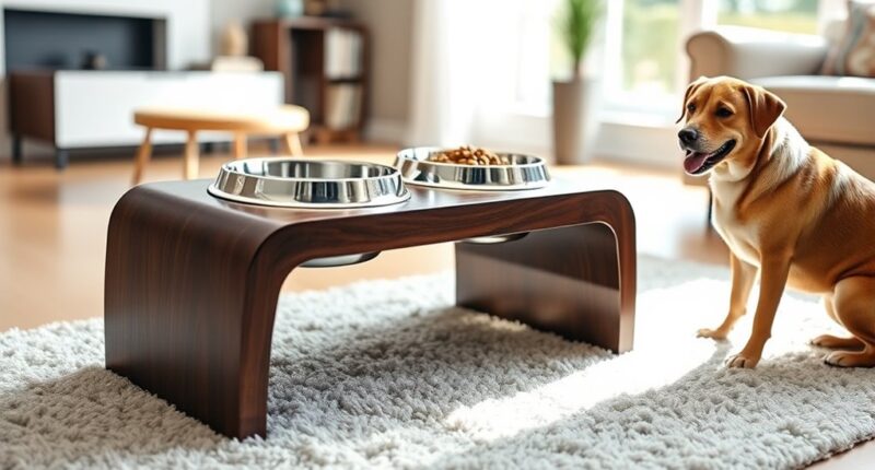stylish elevated dog bowls