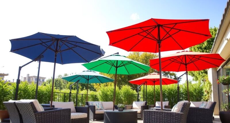 top wind resistant patio umbrellas
