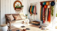 boho style functional entryways