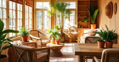 boho style wood tone blending