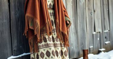boho winter outerwear layers