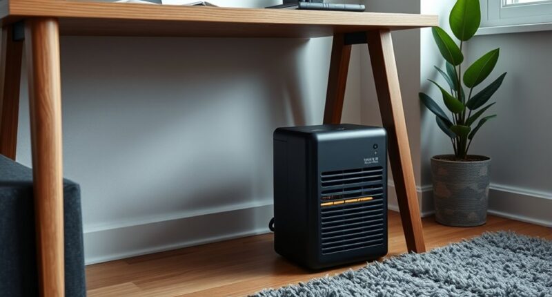 compact desk heater options