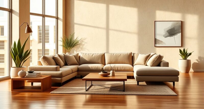 low furniture cozy space