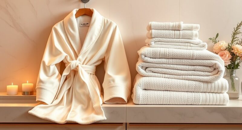 luxury bathrobe towel sets