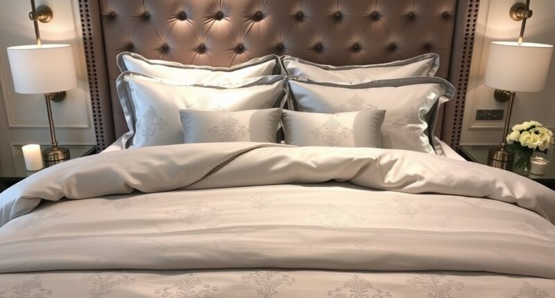 luxury bedding for spa style serenity