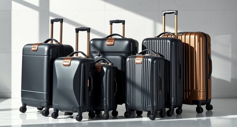 luxury durable travel luggage