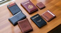 luxury leather passport sets