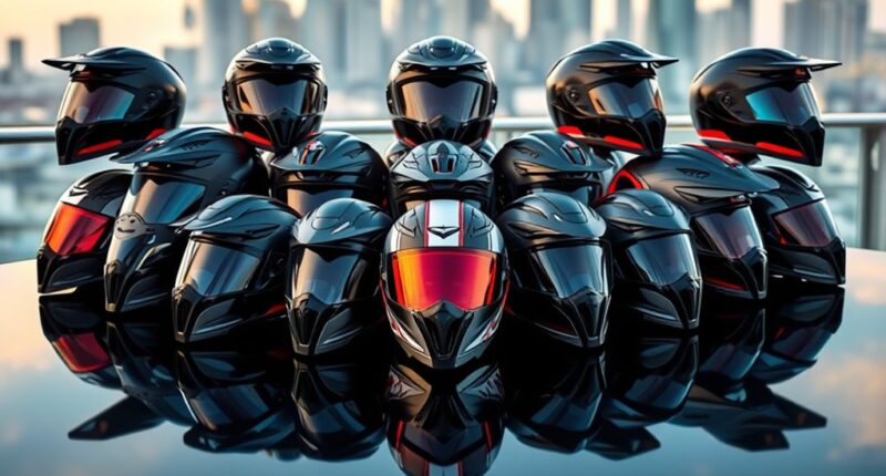 luxury motorcycle helmet selection