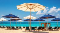 luxury stylish beach umbrellas
