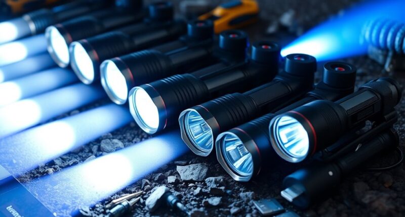 magnetic usb rechargeable flashlights