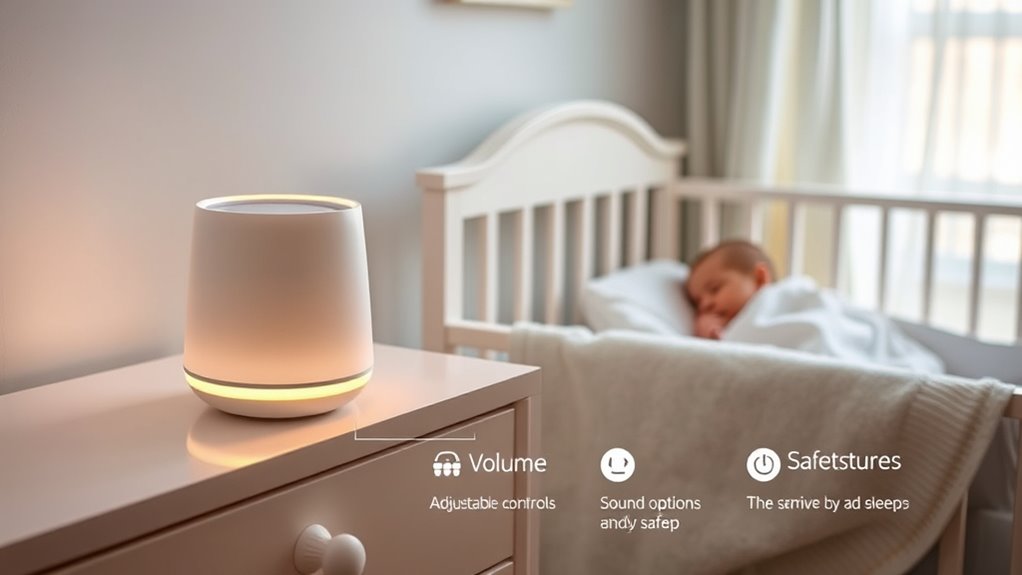 nursery white noise device features