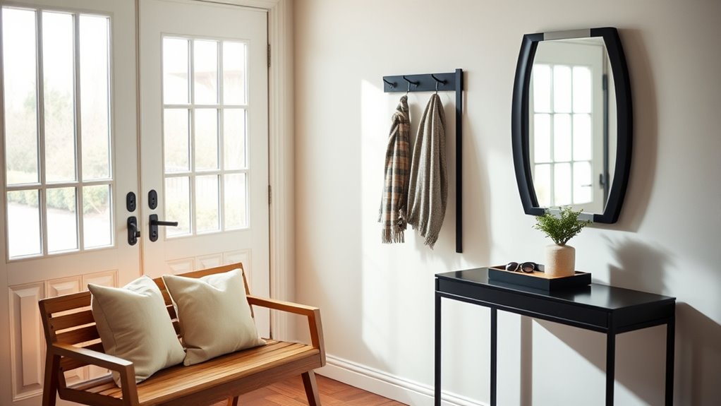 organized entryway shoe storage
