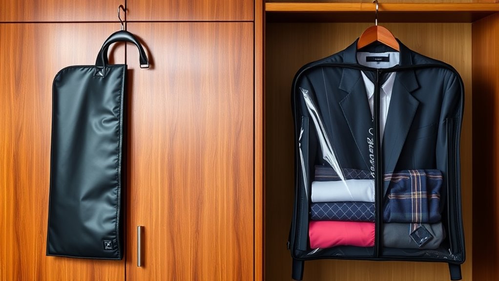 organized protective travel wardrobe