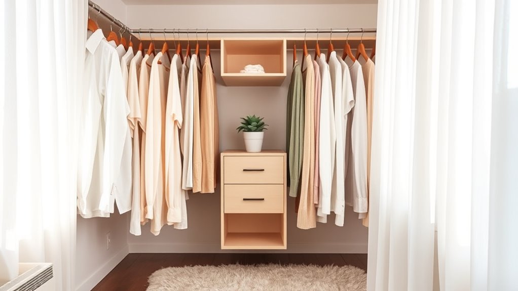 organized wardrobe supports sustainability