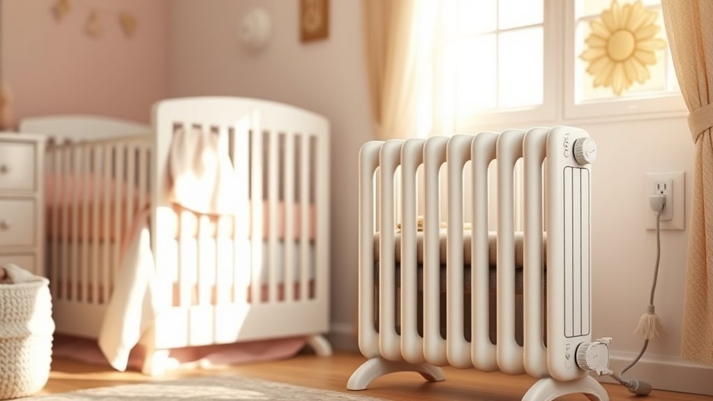 safe quiet nursery heating