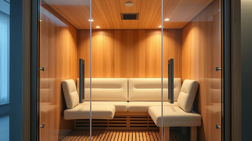 sauna size safety features