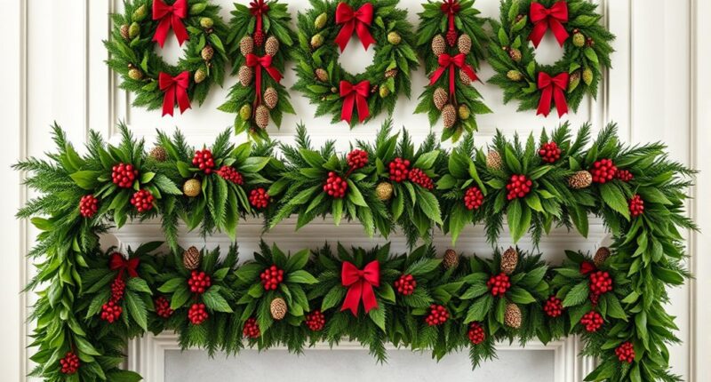 top decor wreath and garland sets