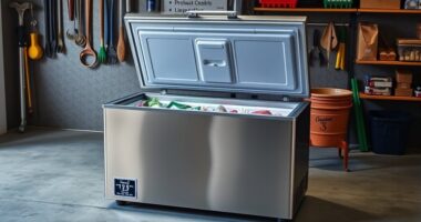 top garage chest freezers