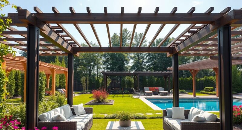 top hard gazebo and pergola kits