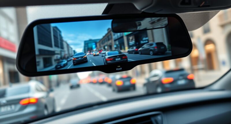 top rear view mirror dash cam combos