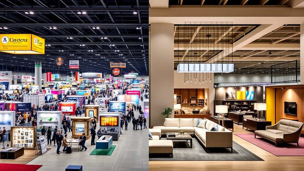 trade shows vs showrooms