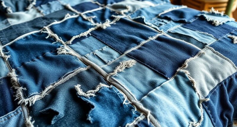 transforming jeans into decor