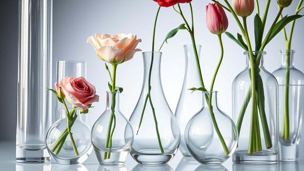 vase shapes enhance floral displays