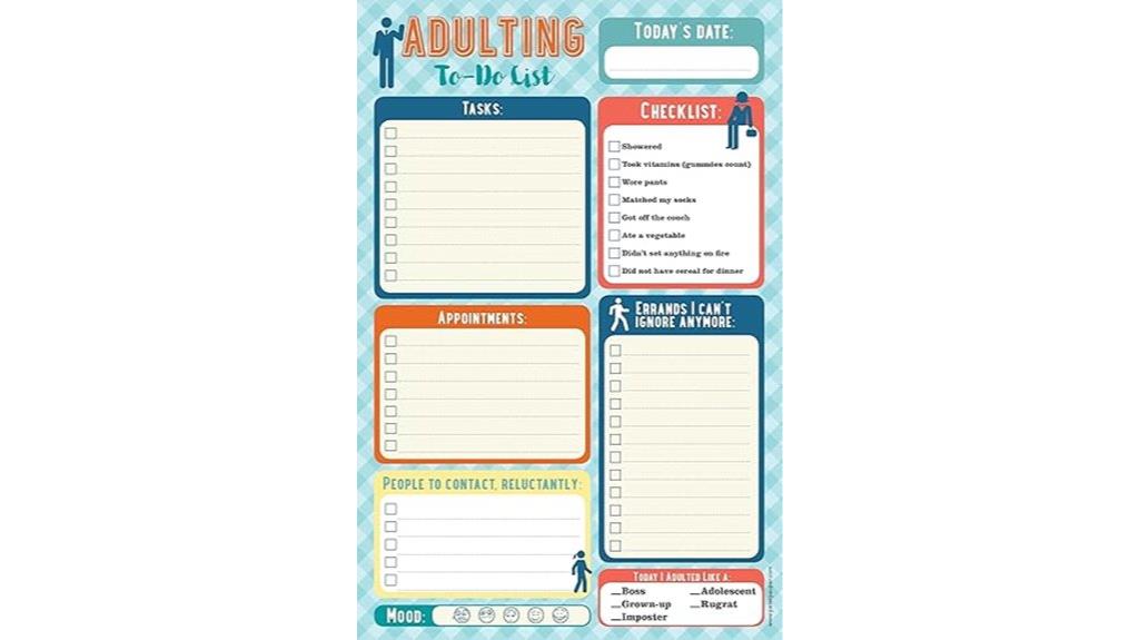 adulting task organization tool