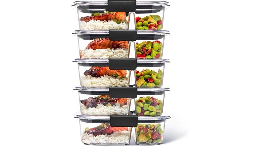 clear dual compartment containers