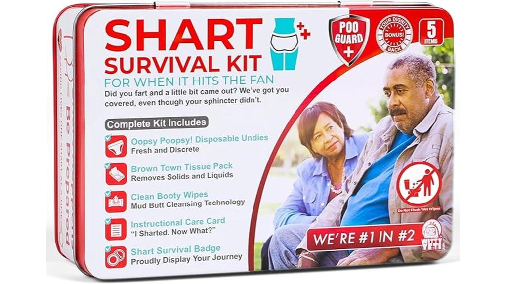 humorous emergency bathroom kit