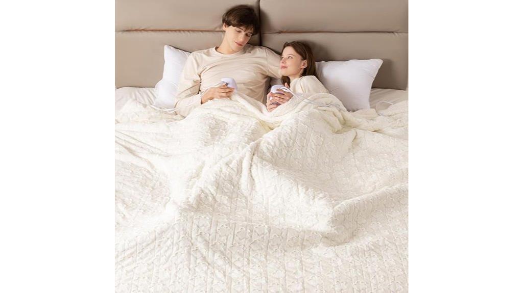 large dual control electric blanket