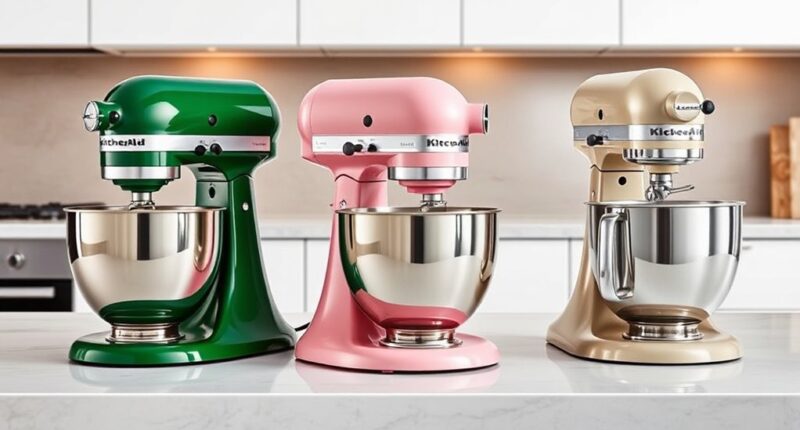 top kitchenaid mixer colors