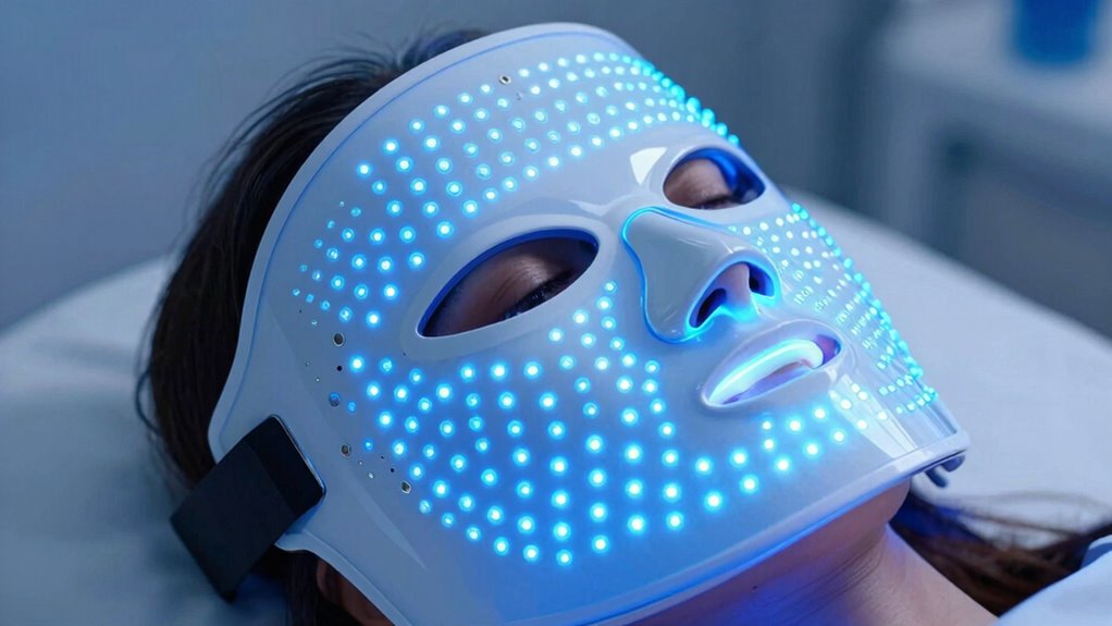 blue led reduces acne bacteria