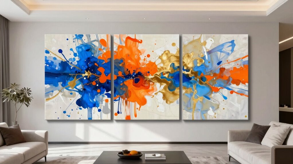 choosing large modern triptych