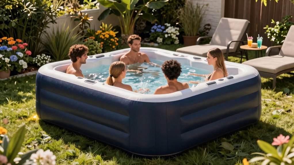 comfortable durable outdoor hot tub