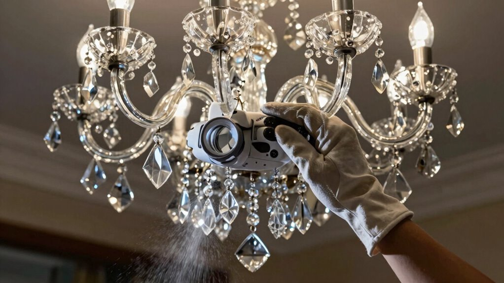 gentle steady chandelier dusting