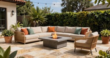 indoor style outdoor patio layout