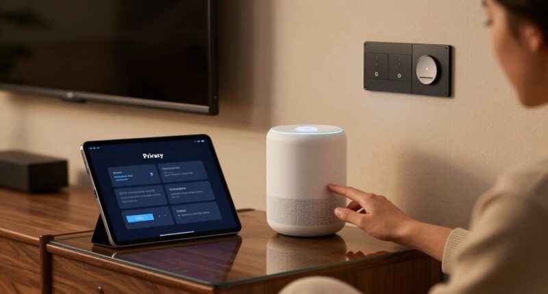 initial smart home privacy settings