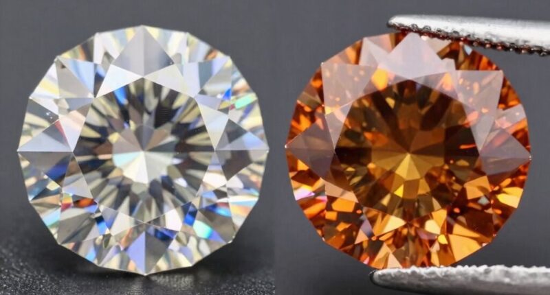 lab grown vs moissanite sparkle