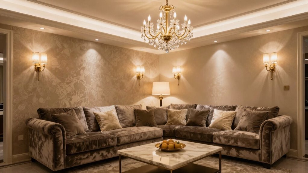 layered lighting for elegance