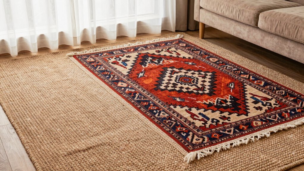 layered rugs for safety