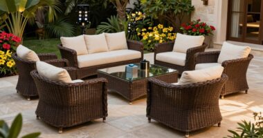 luxury rattan patio sets