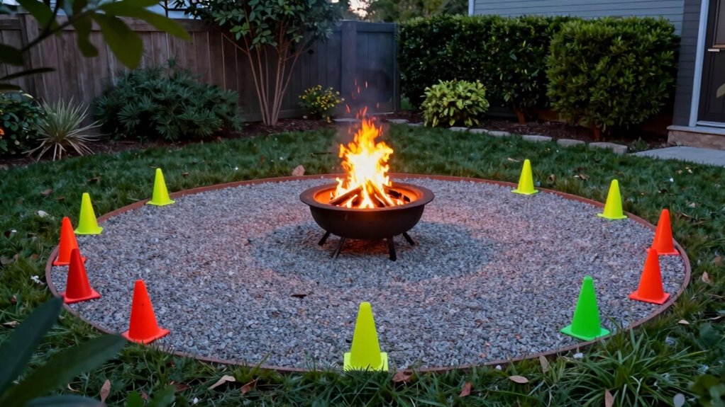 maintain safe fire pit distance