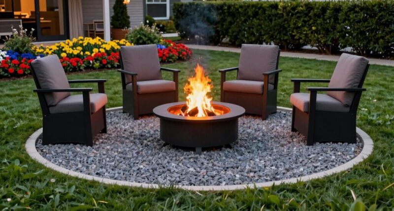 maintain safe fire pit distance
