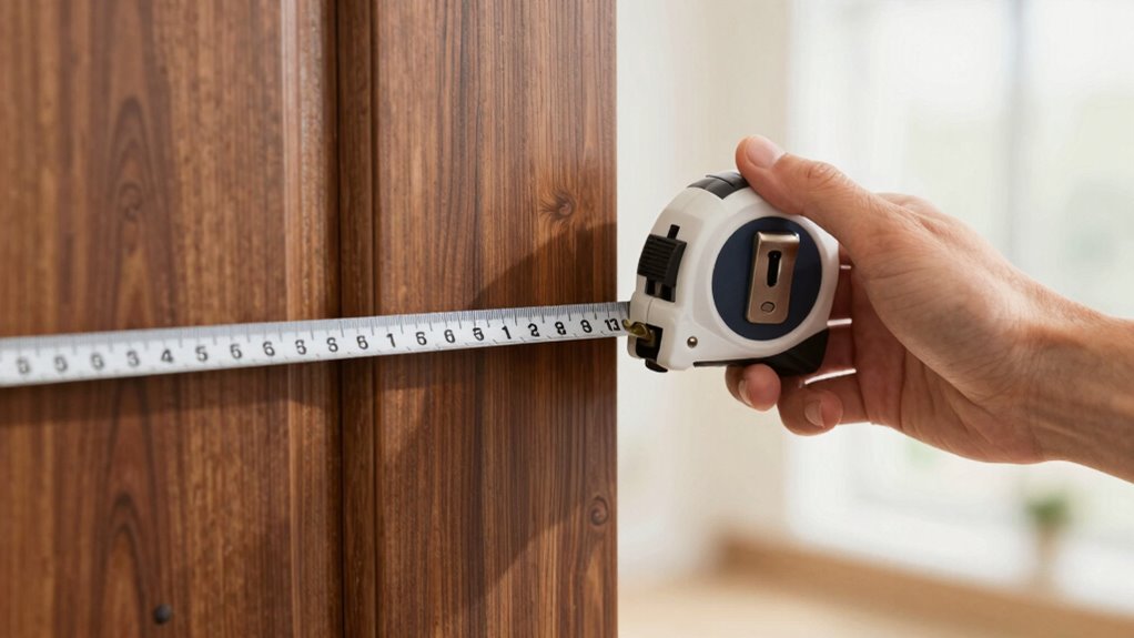 measure door thickness accurately