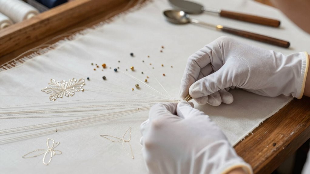 meticulous handcrafted couture techniques