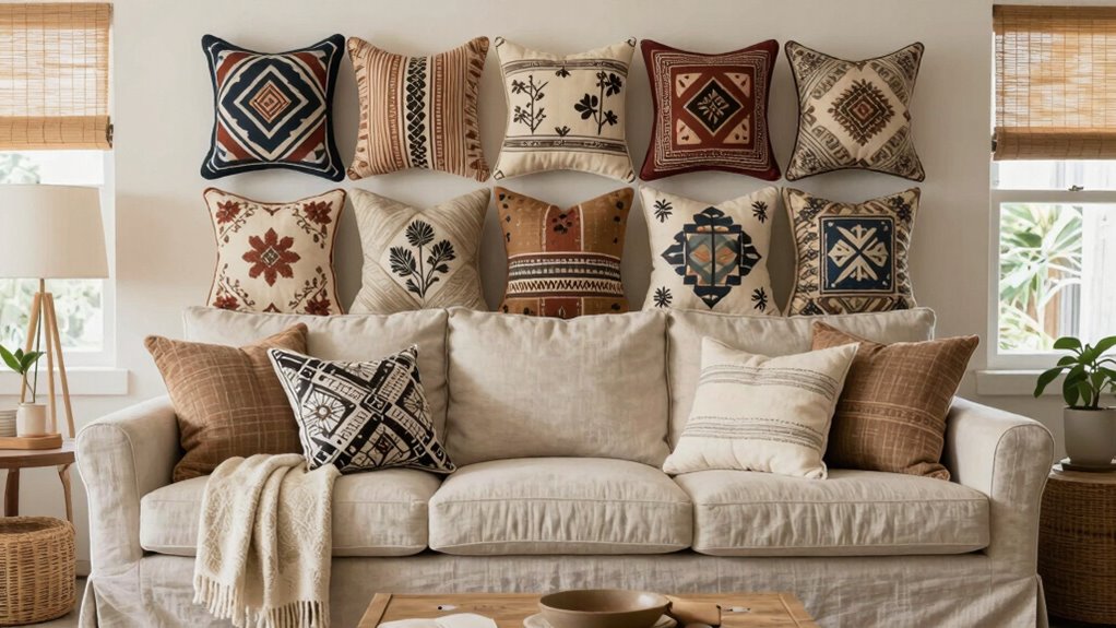 neutral tones enhance bold prints