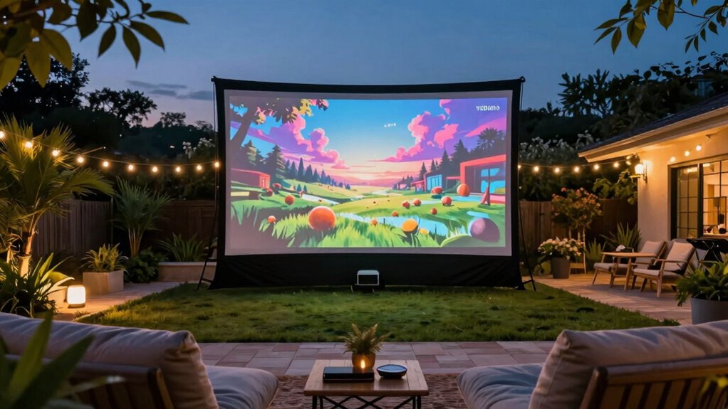 outdoor projector screen selection