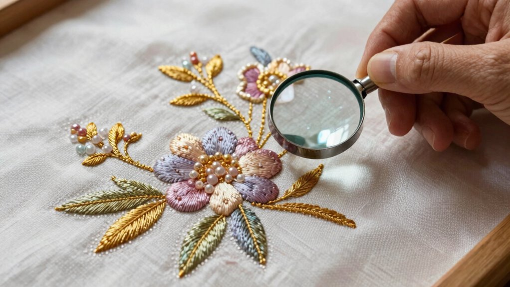 precise textured embroidery craftsmanship