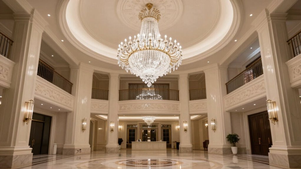 proper high ceiling chandelier sizing